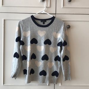 Jcrew heart sweater